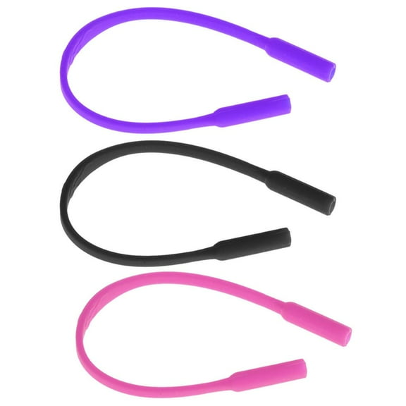 Wswqop 3 Pieces Silicone Eyeglasses Strap Glasses Sunglasses Holder Retainer for Men
