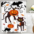thumbnail image 1 of Lanternes de Rideau de Douche d'Halloween Fantaisistes Décor de Salle de Bain Festif, 1 of 4