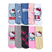 Hello Kitty Womens' Low-Cut Socks, 10-Pack, Sizes 4-10