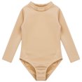 thumbnail image 3 of Vxuxlje Kids Ballet Team Basic Leotard Dance Gymnastics Bodysuit Girls One Piece Unitard Fleece Lined Mock Neck 110, 3 of 7