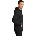 thumbnail image 2 of Port & Company ®  -  Essential Fleece Full-Zip Hooded Sweatshirt.  Pc90zh S Jet Black, 2 of 4