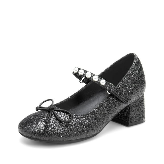 DREAM PAIRS Girls Dress Shoes Mary Jane Heel T-Strap Party Flower Wedding Princess Pumps for Little Big Kid