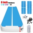 thumbnail image 3 of Fbsport 10 ft *3.3ft *8 in Inflatable Gymnastics Mat Air Track Mat Waterproof Tumbling Mat Blue White, 3 of 6