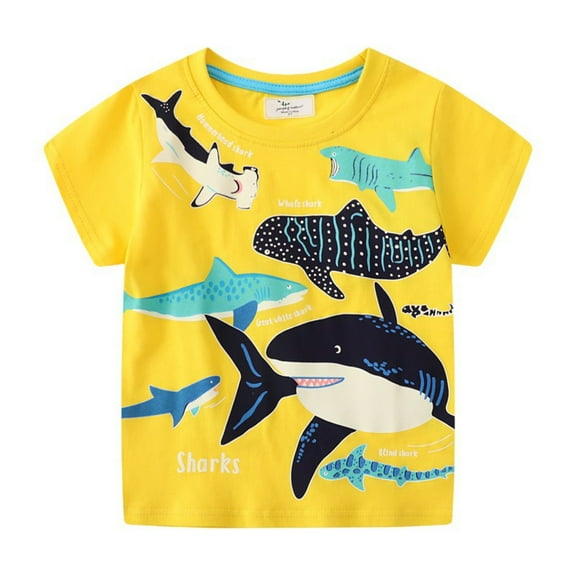 Boys Kids Luminated Dinosaurs Marine Animals T-Shirt Q558 Size 2T-7