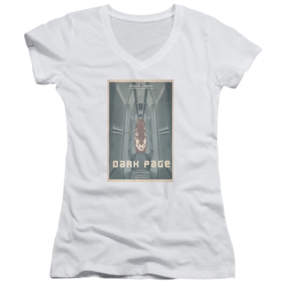 Star Trek Tng Season 7 Episode 7 Junior Women's V-Neck T-Shirt White