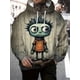 thumbnail image 3 of Sudadera con capucha con estampado de monstruo para hombre, estilo retro, otoño e invierno, con estampado 3D, para deportes al aire libre, fitness, uso diario, ropa informal para hombre, 3 of 4