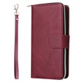 thumbnail image 3 of Feishell for Apple iPhone 14 Pro (6.1 inch) Wallet Case for Women Men,Premium PU Leather Magnetic Clasp Zipper 9 Card Slots Folio Flip Holder Shockproof Purse Phone Case with Wrist Strap,Winered, 3 of 13