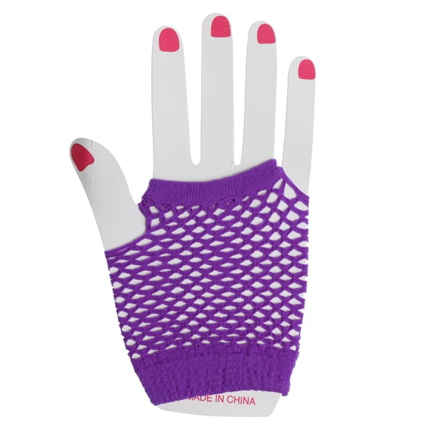 1 Par de Guante Decoración de de Noche Especial Accesorios para //Amarillo/Púrpura/Naranja Soledad Guantes de red