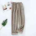 thumbnail image 2 of Kaemgyyd Women's Plush Fuzzy Pajama Pants Comfy Warm Fleece Pj Bottom Drawstring Lounge Long Trousers Sleepwear with Pockets, 2 of 7
