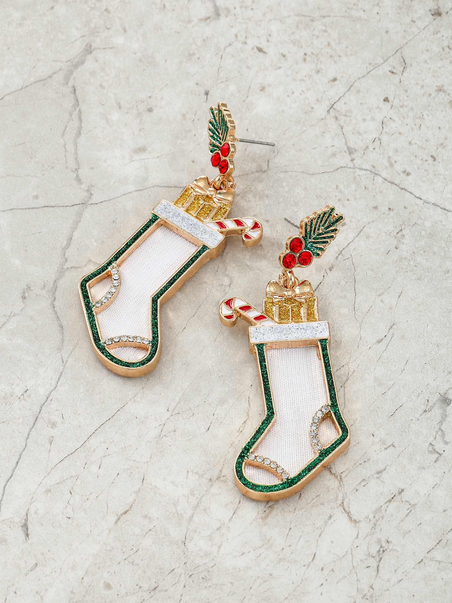 Holiday Time Stocking Earrings, 1 Pair