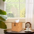 thumbnail image 6 of Visland Square Woven Tissue Box Holder, Decorative Napkin Holder Pumping Paper Case Dispenser, Facial Box for Home Office Car Automotive Decoration, 6 of 6