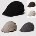 thumbnail image 3 of Gorro para hombre de malla de Ivy CollectionGolf Driving Flat Cabbie Newsboy Negro Colco Gorra Plana, 3 of 8
