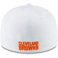 thumbnail image 4 of Men's New Era White Cleveland Browns Omaha Low Profile 59FIFTY Fitted Hat, 4 of 4