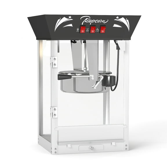 Commercial Popcorn MAKER Machine,12Ounce Kettle Stainless Steel w/Tempered Glass