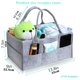 thumbnail image 2 of Cesta organizadora de pañales para bebé, contenedor de almacenamiento portátil, bolsa grande para guardería con compartimentos intercambiables, 2 of 7