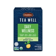 Celestial Seasonings TeaWell Organic Ginger Mint Daily Wellness Herbal Tea Bags (12 Count)