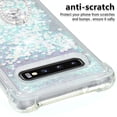 thumbnail image 3 of Funda para Samsung Galaxy S10 con Brillo Líquido Flotante, Purpurina, Parachoques y Anillo Giratorio Soporte, 3 of 5