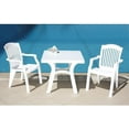 thumbnail image 2 of Compamia Viva 31" Resin Square Patio Dining Table in White,  Grade, 2 of 11