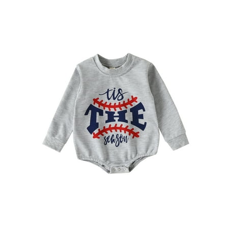 

Mubineo Infant Baby Boys Romper Letter Print Round Neck Long Sleeve Jumpsuits Autumn Winter Casual Bodysuits