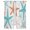 Orange, Teal, White, variant on Coastal Starfish Kitchen Curtains 45 Inch Length, Green Blue Nautical Minimalist Beach Cartoon Tiers Curtains for Bathroom Bedroom, Light Filtering Small Window Treatment Drapes 2 Panels 42"Wx45"L