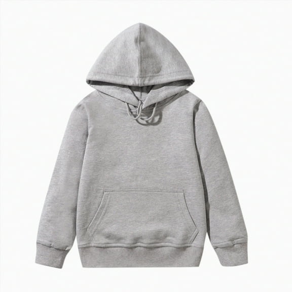 KPOPLK Boys and Toddler Long Sleeve Zip Up Hoodie Sweatshirt(Grey#5,5-6 Years)