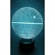 thumbnail image 2 of Death Star 3d Night Light Led Illusion Lamp Lámpara de mesita de noche para fanáticos de Star Wars, 7 luces que cambian de color con acrílico plano Feliz Sencillez, 2 of 5