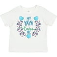 thumbnail image 3 of Inktastic My Yaya Loves Me with Hearts and Flowers Boys or Girls Toddler T-Shirt, 3 of 5