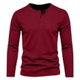 thumbnail image 3 of Men's Long Sleeve Henley Shirts Lightweight 3-Button Fashion Casual T-Shirts Quick Dry Soft Basic Pullover Tops, 3 of 8