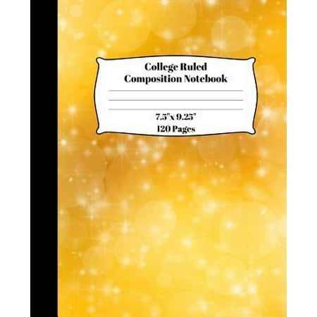 Soft Cover Composition Notebook : Gold Sparkles and Bubbles Journal, Diary or Writing Tablet with College Ruled Paper - Use for School, Work, Home or (Best Tablet To Use For Work)