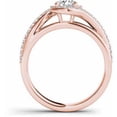 thumbnail image 3 of 3/4 Carat T.W. Diamond Bypass Halo 14kt Rose Gold Engagement Ring, 3 of 5
