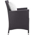 thumbnail image 3 of Modway Convene Ensemble de 3 Pcs pour Patio Extérieur avec Foyer en Espresso Blanc, 3 of 9