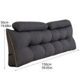 thumbnail image 3 of BKER Triangular Backrest Pillow For Bed Removable Washable Soft Foam Cushion For Reading Sofa And Window Long Decorative Lumbar Support For Comfort, 3 of 3
