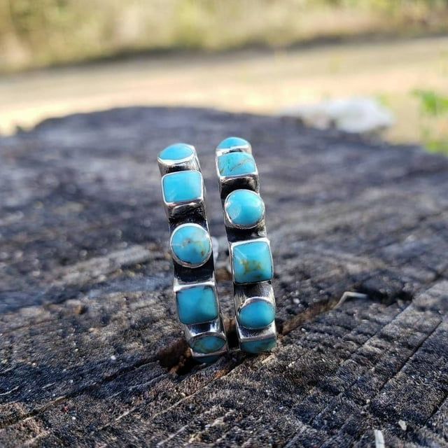 Xiao Hua Pendientes colgantes de estilo retro, nuevos y únicos, para mujer, estilo étnico bohemio vintage (azules)