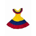 thumbnail image 3 of Colombian Traditional Tri-color Dress for Girls, 3 of 9
