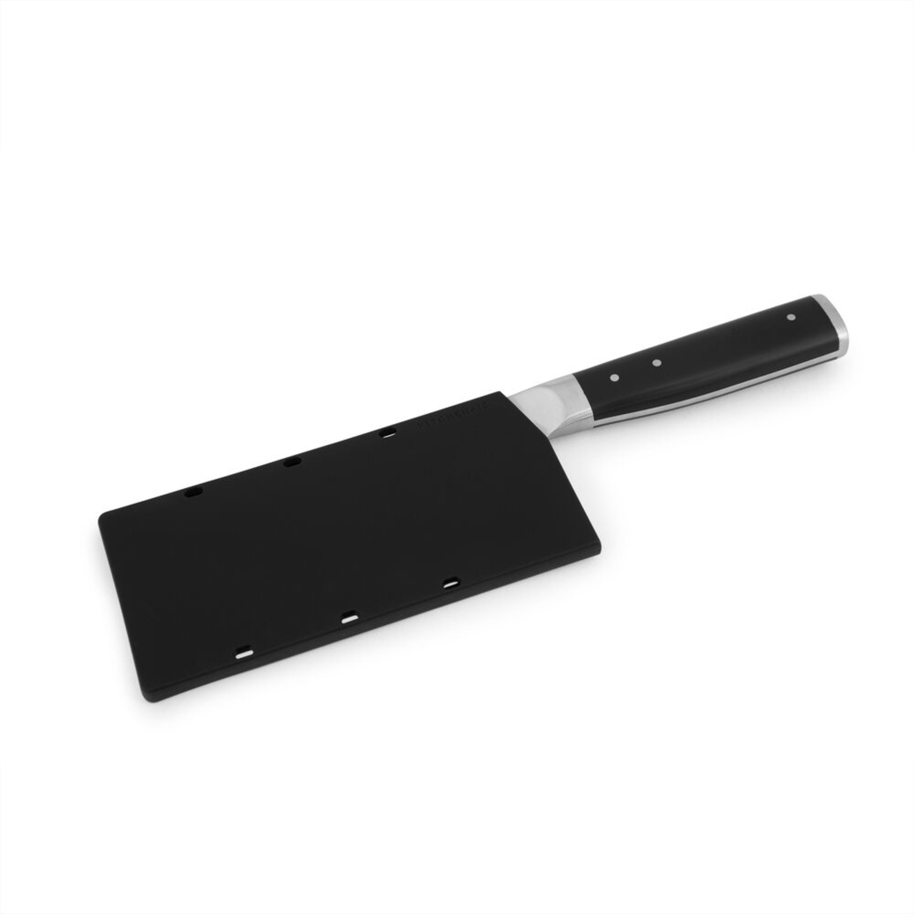 Kitchenaid Gourmet Forged Triple-Rivet Cleaver Knife with Blade Cover, 6-inch, Black