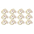 thumbnail image 1 of Shisuyan 12pcs High Grade Diamond Napkin Rings Pearl Napkin Holders (Assorted Color), 1 of 8
