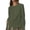 t-Green4482337, variant on TEDOYE Women Tshirts Full Sleeve Casual Loose Fit Solid Color Crew Neck Breathable Linen Blend Top For Everyday Wear,Black,L