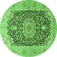 thumbnail image 1 of Ahgly Company Indoor Round Medallion Green Traditional Area Rugs, 5' Round, 1 of 1
