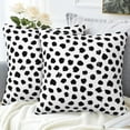thumbnail image 4 of White and Black Spot Throw Pillow Covers Set of 2 Polka Dot Pillow Covers 18x18 Inch Modern Farmhouse Home Decorative Pillow Cases Cushion Cover for Sofa Living Room Office, 4 of 6