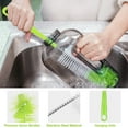 thumbnail image 3 of TSV 16pcs Bottle Cleaning Brush Set, Long Handle Bottle Cleaner for Narrow Neck Wine/Beer Bottles, Cup, Kettle Spout, Straw Brush, Green, 3 of 8