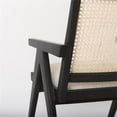 thumbnail image 5 of Pemberly Row Black Wood Cane-Back with Beige Upholstered Seat Accent Chair, 5 of 11