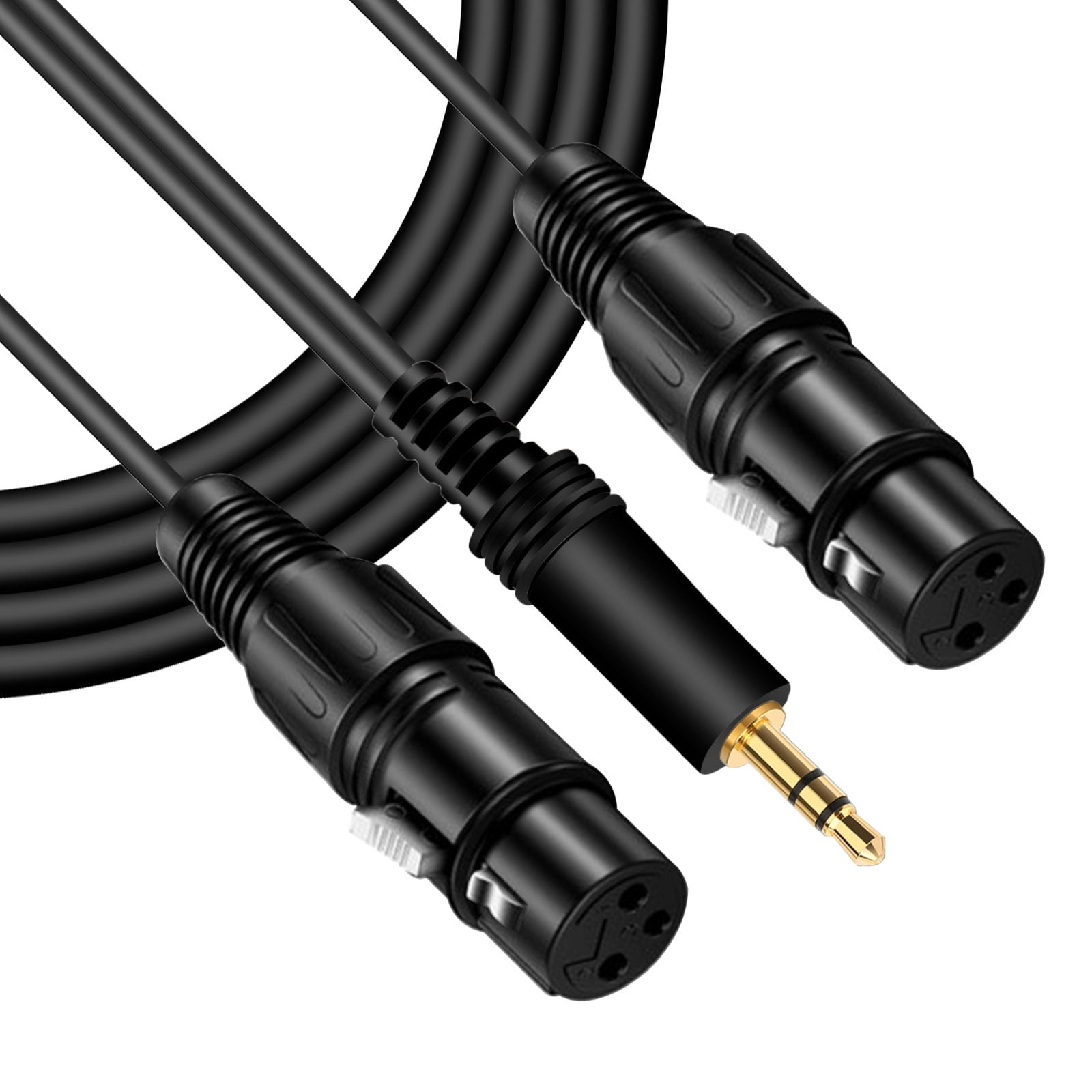TSV XLR 3.5mm Male splitter Cables, TRS Stereo Male to Two XLR Female