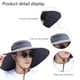 thumbnail image 3 of Sombrero para el sol Sombrero de pescador para exteriores para hombre Sombrero para el sol Sombrero de pesca de verano para hombre Sombrero protector solar con protección UV, 3 of 5