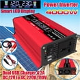 thumbnail image 3 of 4000W Car Inverter Converter LCD Display Voltage Transformer Car Adapter Modified Sine Wave Charge Converter ,Easy to Use, 3 of 7