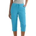 thumbnail image 4 of Women's Stretchy Yoga Leggings Summer Knee Length with Pockets Comfy, 4 of 7