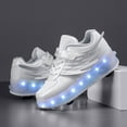 thumbnail image 5 of Kids Wheels Shoes with Lights Rechargeable Roller Skates Shoes Retractable Wheels Shoe LED Flashing Sneakers for Girls Boys Gift, 5 of 14
