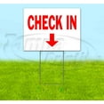 thumbnail image 1 of Check In Down (18" x 24") Yard Sign, Includes Metal Step Stake, 1 of 6