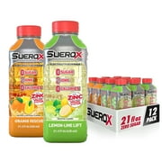 SueroX Zero Sugar Electrolyte Drink for Hydration and Recovery, Citrus Pack, 21 oz , 12 ct