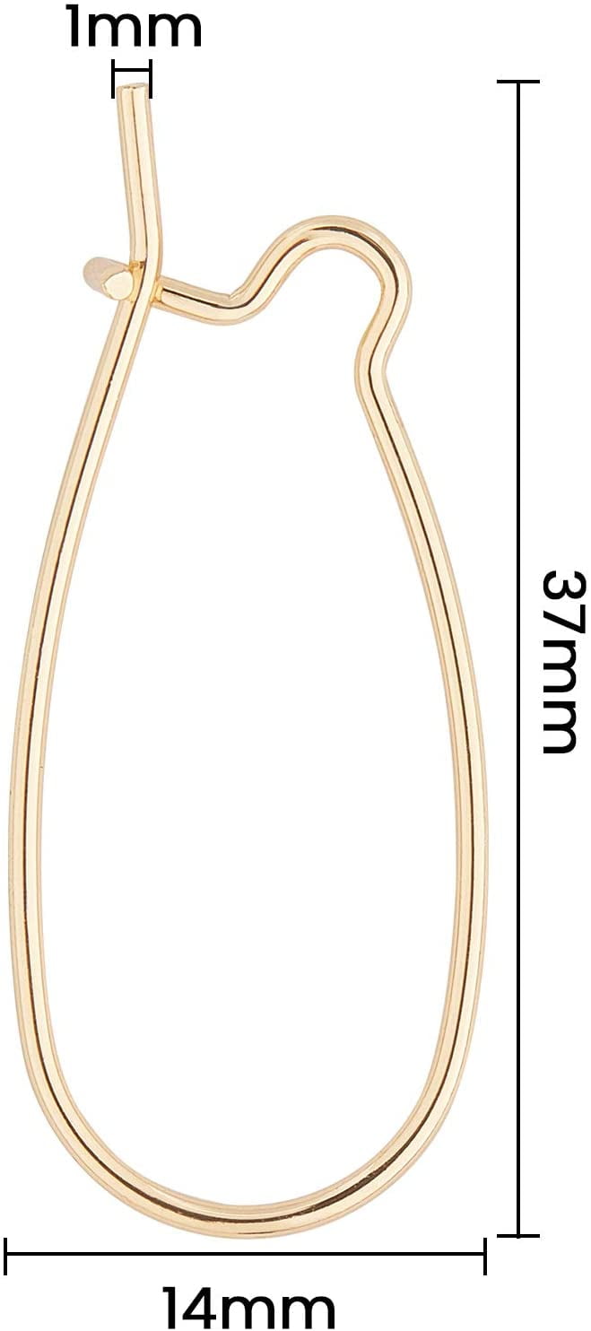 50pcs Hypoallergenic Earring Hooks Kidney Ear Wires Earwire 25mm Long  Antique Bronze Plated Brass Earrings Making Findings CF46-25 : Amazon.in:  Jewellery