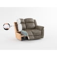 thumbnail image 3 of Comfortable Reclining Chair, Microfiber Upholstery, Sandy Brown, 32" Fully Reclined Height For A Laid-back Position 39.5" Depth, Brown Relaxing Experience, 3 of 6